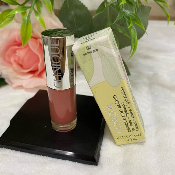 Clinique Makeup Clinique Pop Splash Lip Gloss Hydration 4oz43ml Color 03 Sorbet Pop Poshmark
